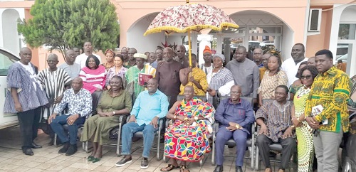  Dr Ibrahim Mohammed Awal (seated 3rd from left), Minister of Tourism, Arts and Culture, with some guests and participants in the event