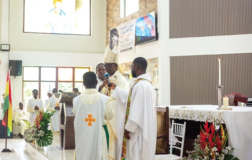 Most Rev. John Bonaventure Kwofie delivering his sermon