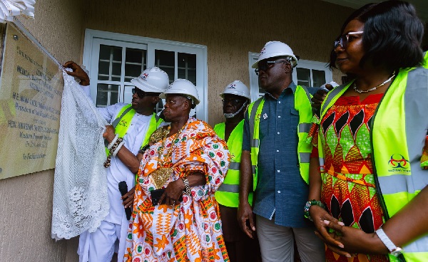 Kwabena Okyere Darko-Mensah, Western Regional Minister commissioning the medical waste treatment facility 
