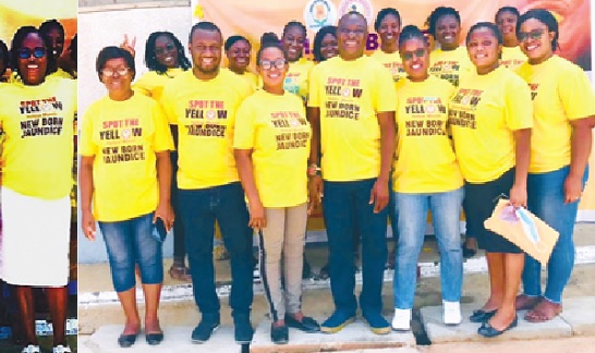 Members of the Paediatric Society of Ghana at the Weija-Gbawe Municipal Hospital, who carried out the sensitisation programme on new born jaundice