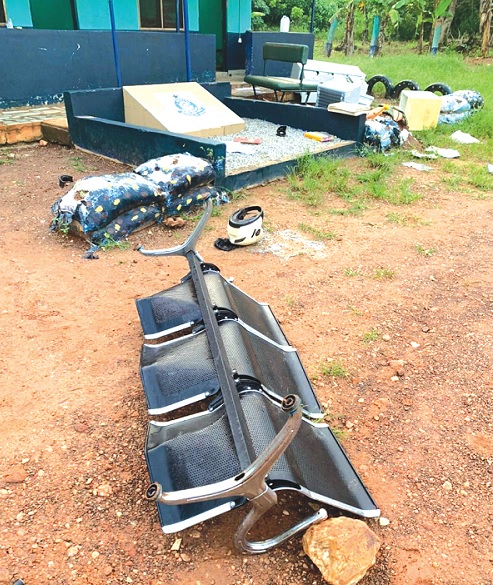 Some of the destructions caused by the aggrieved youth