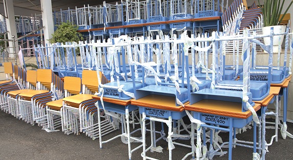 A section of the desks presented
