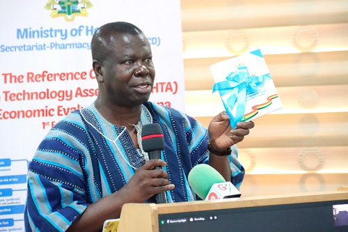 Dr Baffour Awuah, Director, Technical Coordination, Ministry of Health, launching the Reference Case for Health Technology Assessment in Accra. Picture: ELVIS NII NOI DOWUONA