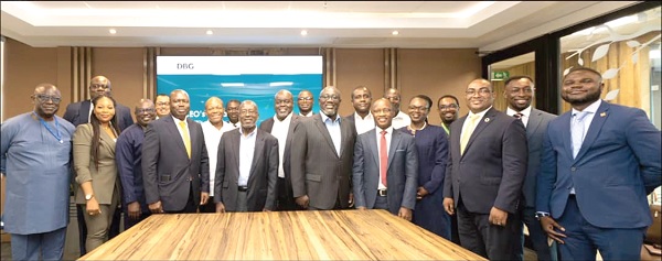•A group picture of the bank executives after the meeting