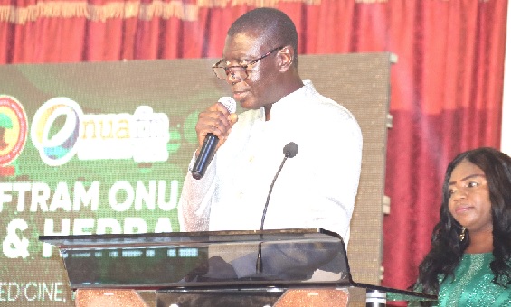 •Prof. Samuel Ato Duncun, President, Ghana Federation of Traditional Medicine Practitioners Association, addressing the ceremony in Accra. Picture: ELVIS NII NOI DOWUONA