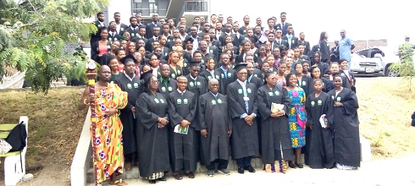 • Some of the students and officials of the university