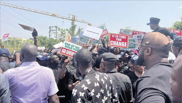 Nigeria's opposition leader, Abubakar Atiku, led his supporters in protest against the result of the February 25 presidential election