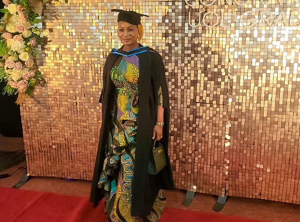 Samira Bawumia in her graduation gown 