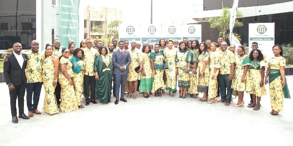 • Dr Michael Boadi Nyamekye (arrowed), General Overseer of the church, with the members of the various committees