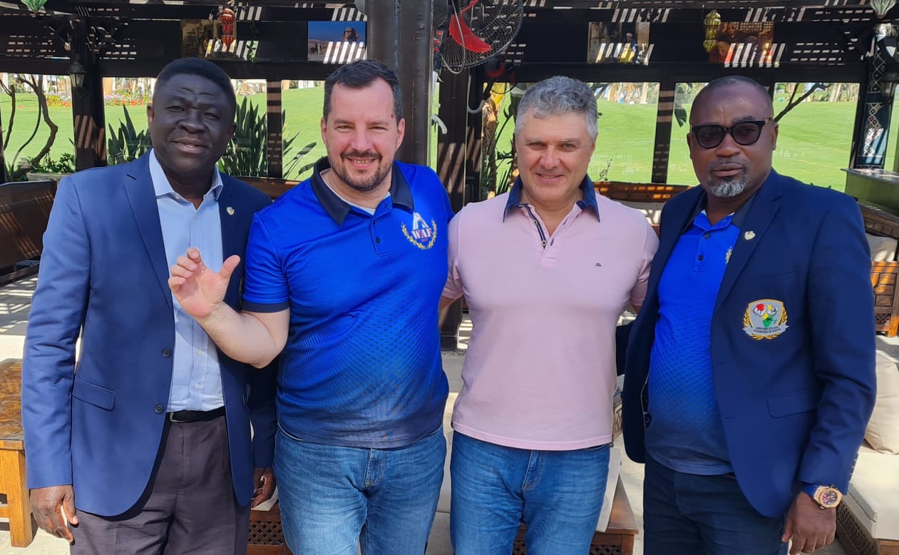 Armwrestling President Osei Asibey, VP Addo-Agyekum in Egypt for inspection ahead of WAC 2024