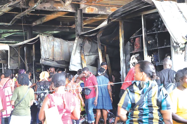 Aftermath of Wednesday’s fire - Kejetia Market shut down 