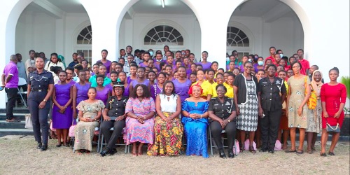 • Participants with dignitaries after the forum to mark International Women’s Day in Cape Coast