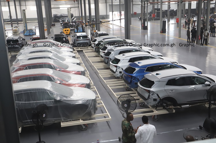 • Some vehicles on display at the assembly plant