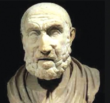 The bust of Hippocrates