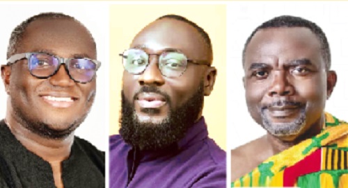 From L- Ernest Yaw Anim — NPP, Kwasi Amankwaa — NDC, & Kwaku Duah — Independent candidate