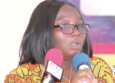 Elsie Klufio (left), Principal Accountant, Hotel, Catering and Tourism Training Institute, addressing the beneficiaries. Picture: ELVIS NII NOI DOWUONA