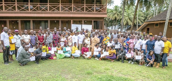 Stakeholders and some beneficiaries of the entrepreneurship and small business management training 