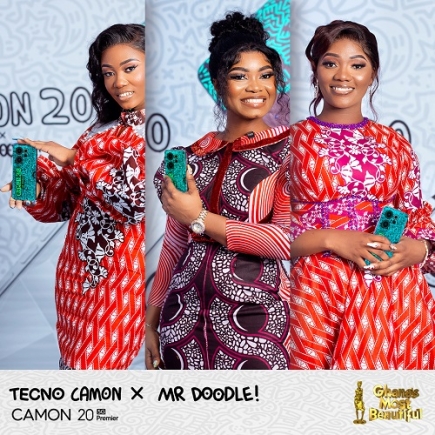 Ghana’s Most Beautiful 2023 meets TECNO CAMON 20 Mr Doodle as Official Smartphone Sponsor