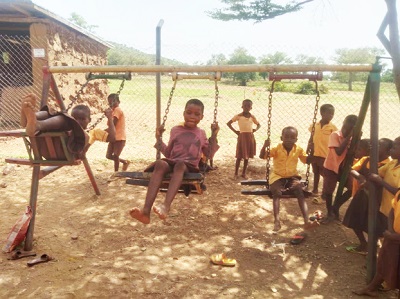 Some of the pupils playing during break time