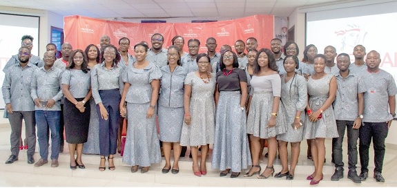 Staff members of Prudential Life Insurance Ghana