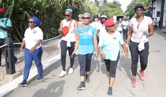 Members of the Ghana International Women's Club on the charity walk in Accra