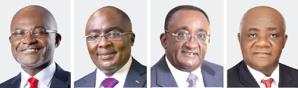 Kennedy Ohene Agyapong, Vice-President Dr Mahamudu Bawumia, Dr Owusu Afriyie Akoto, Francis Addai-Nimoh