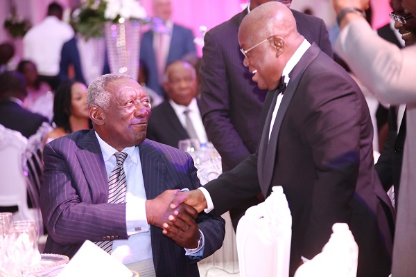 Former President John Agyekum Kufuor (left) and President Nana Addo Dankwa Akufo-Addo