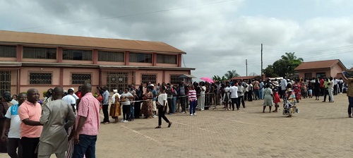 Voters at Bethel Presbyterian Primary and JHS in Kumasi