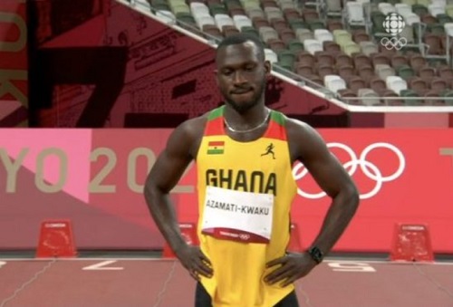 Home favourite Kwaku Benjamin Azamati could not recover from a slow start and finished in fifth place with a time of 10.45 seconds.