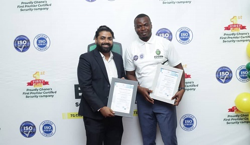 Edern Security becomes first Ghanaian security company to receive ISO certifications 