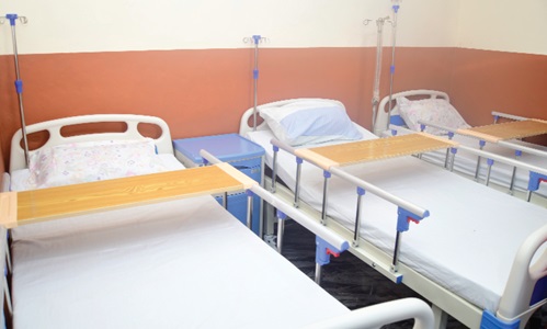 Some of the beds at the clinic