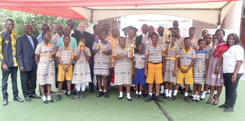 The awardees with some of the dignitaries after the competition. Picture: ESTHER ADJORKOR ADJEI