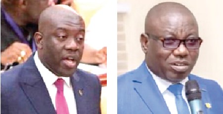 Kojo Oppong Nkrumah — NPP MP for Ofoase-Ayirebi/Minister of Information, Isaac Adongo — NDC MP for Bolgatanga Central