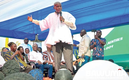 Stephen Ntim,  National Chairman, NPP, addressing the rally