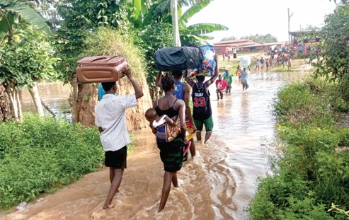 The flood disaster affected the old and the young at Mepe in the Volta Region The flood disaster affected the old and the young at Mepe in the Volta Region