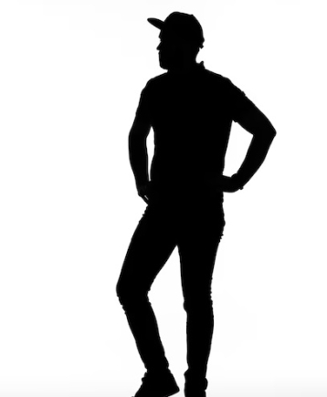 The silhoutte of a man