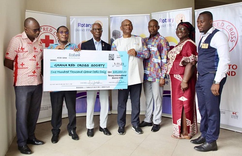 Rotary District 9104 members in Ghana donate GH₵100,000 to flood victims