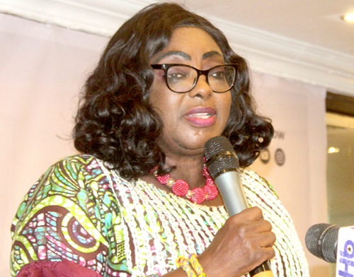 Freda Akosua Prempeh, Minister of Sanitation and Water Resource, addressing the participants. Picture: ESTHER ADJORKOR ADJEI