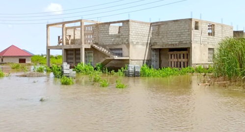 Portion of the flooded area