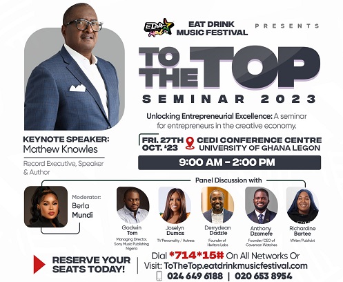 Mathew Knowles to speak at Eat Drink Music Festival 'To The Top' seminar in Ghana