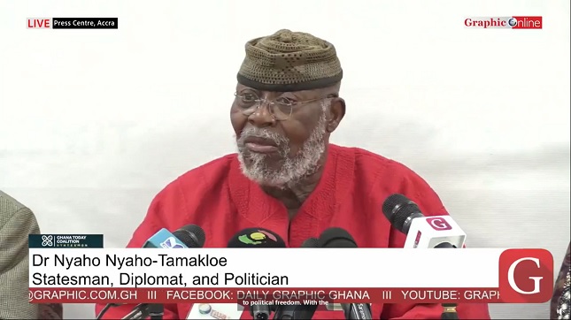 Nunoo Mensah and Nyaho Tamakloe address press conference on perceived corruption among public officials