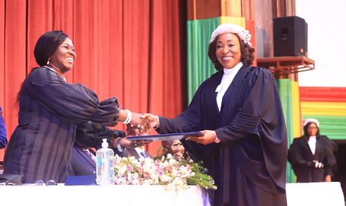 Ghana's Foreign Minister, Shirley Ayorkor Botchwey, called to the bar