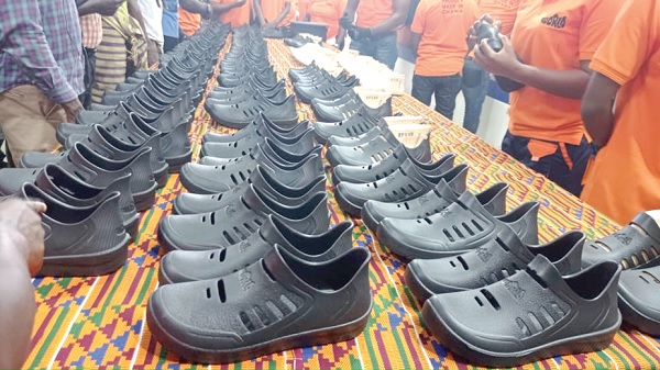 The new shoes produced by the factory