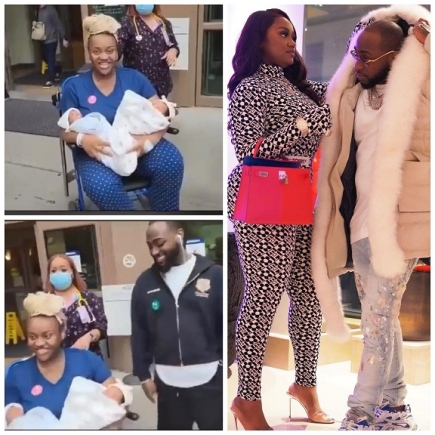 Davido and Chioma celebrate the arrival of their twins