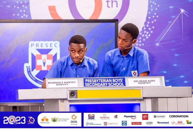 Accra Academy on Tuesday night narrowly missed the semi finals of the NSMQ 2023 to PRESEC, Legon.