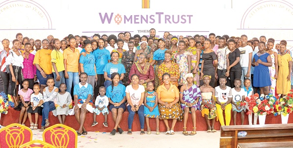 Some of the beneficiaries of the adult literacy programmes and vocational skills training provided by WomensTrust NGO