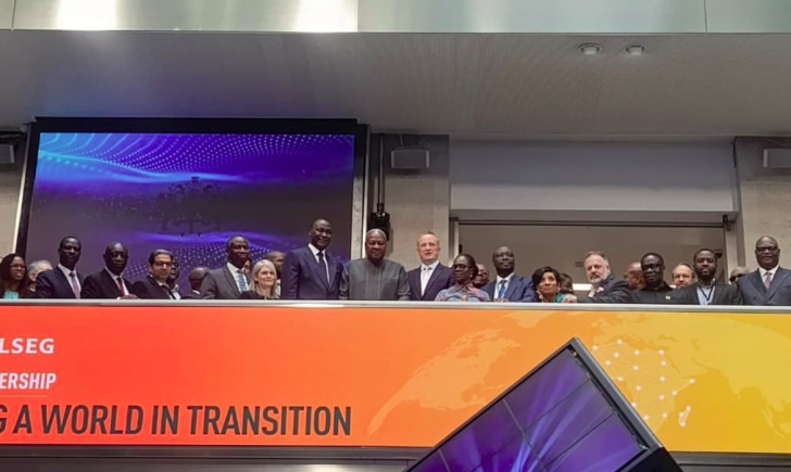 President Mahama rings London Stock Exchange bell to open trading