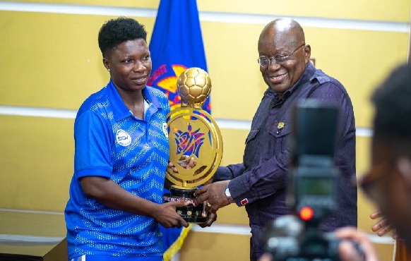 PHOTOS: President supports Ampem Darkoa with GH¢500,000 towards Champions League campaign