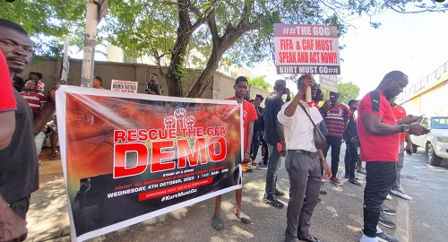 OccupyGFA: Ghana Football Stakeholders Forum demonstrates against GFA President Kurt Okraku