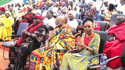 Some traditional leaders and Prof. Elsie Effah Kaufmann at the GIMPA lecture